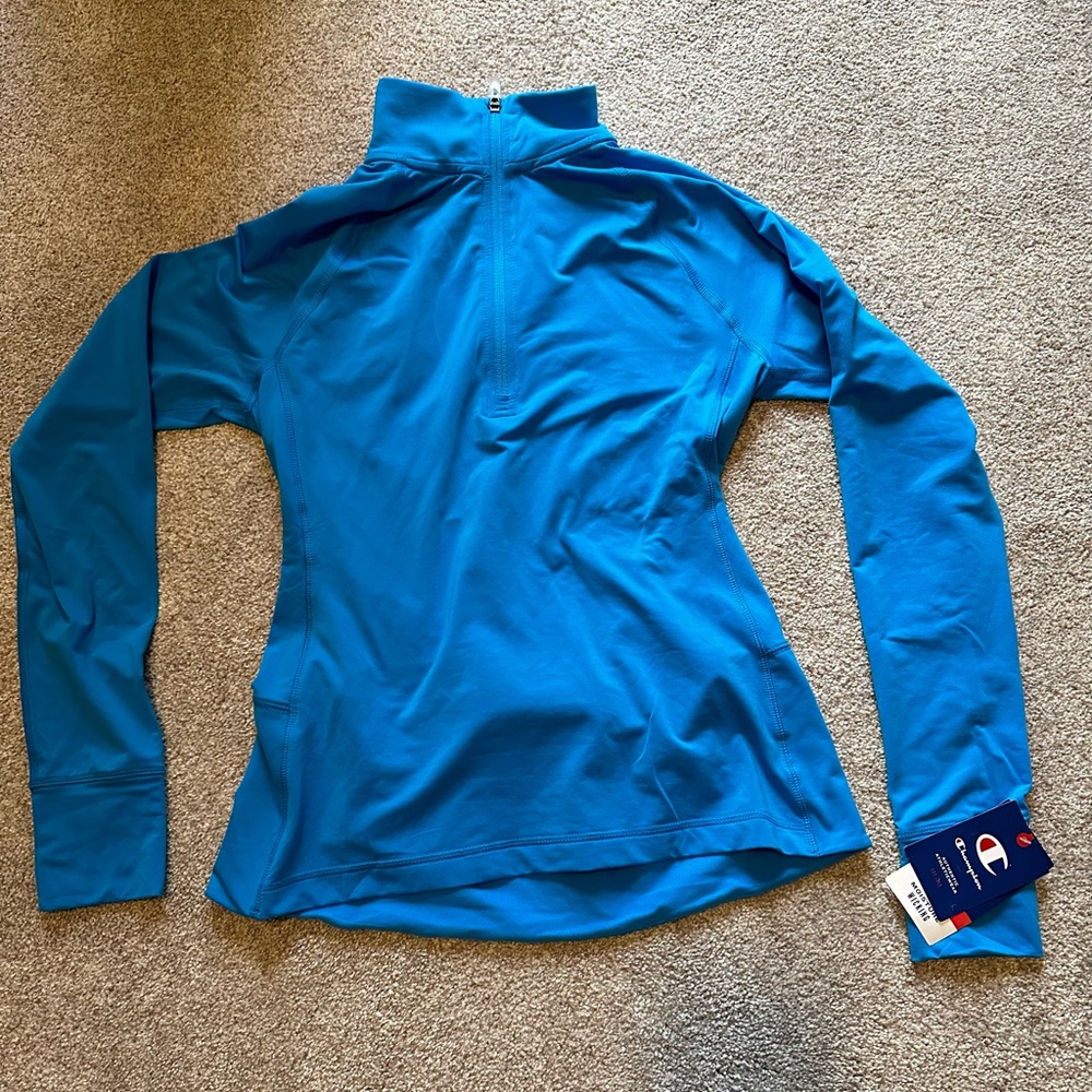 NWT Champion women’s half-zip. Teal. Size medium.